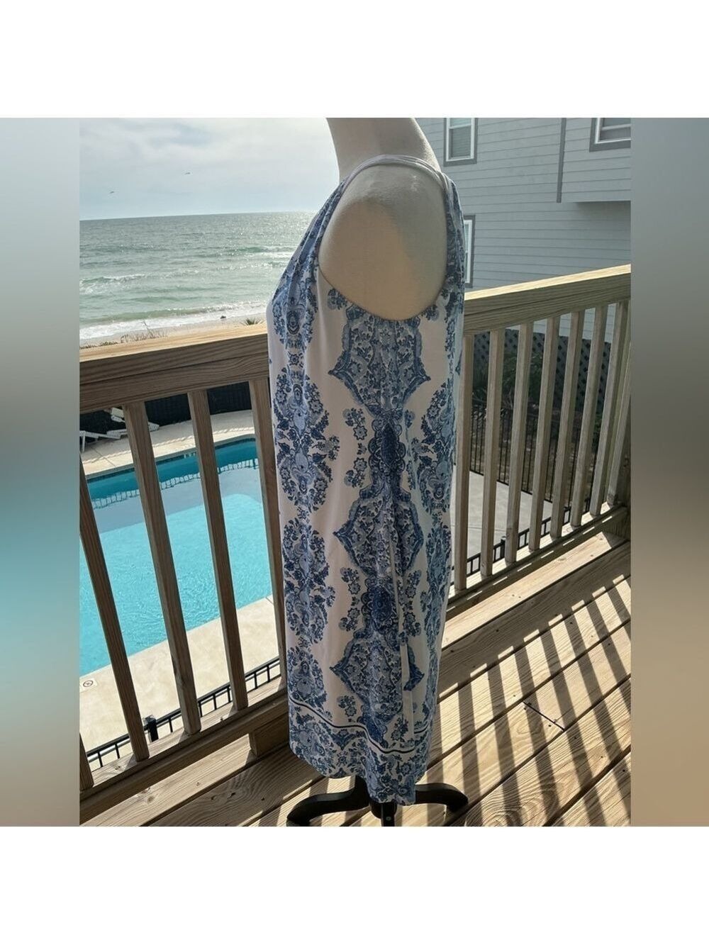 Soma Blue &  White Halter Bra Dress - Picture 9 of 13